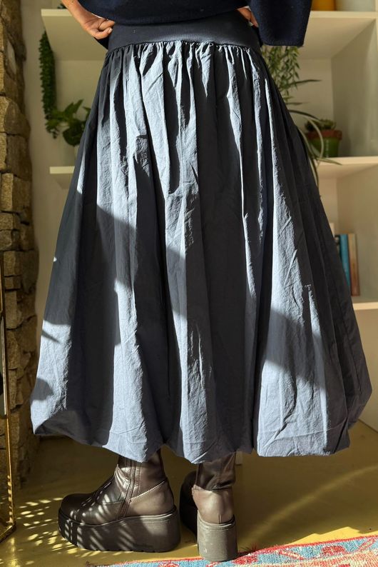 Paloma Tela Bubble Skirt Navy